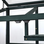 Wood Greenhouse for Outdoors Indoors, Portable Lean to Greenhouse with Wheels, 3 Tier Shelves and Adjustable Roof, Cold Frame Green House for Backyard, Balcony, 32" W X 22" D X 62" H, Green - Image 6