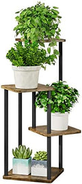 AZERPIAN 4 Tier Tall Plant Stand Indoor Corner Tiered Shelf Metal MDF Board by AZERPIAN