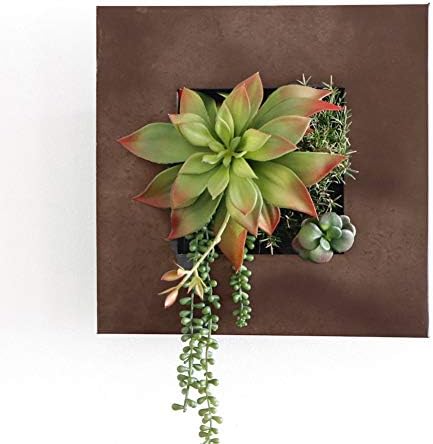 Modern Home Living Wall Galvanized Steel/Zinc Succulent Planter, Wall Mounted Garden Pocket Planter (4 Pocket, Rust Zinc) - Image 4