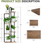 Plant Stand Indoor with Grow Lights - 50" Metal Flower Pot Stands for Multiple Plants - 7 Tiered Tall Plant Stands, Corner Plant Shelf for Living Room Home Gardening Decor (Black) - Image 6