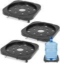 3 Pack 5 Gallon Water Bottle Jug Caddy with Rolling Swivel Casters Wheels, Bucket Dolly Round Rolling Plant Stand Plant Dolly for Heavy Duty Garden Flower Pot Movers Plant Stroller, Black by Unknown