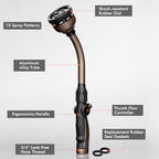 RESTMO Watering Wand Heavy Duty, 15-Inch Long Hose Nozzle Sprayer - Image 2