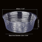MECCANIXITY Plant Pot Saucer 12 Inch Plastic Round Flower Drip Tray for Indoor Outdoor, Clear Pack of 10 - Image 2