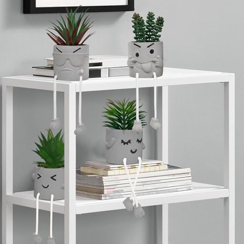 MAKHOT Artificial Succulents Potted Plant Set, Faux Succulents Office Decorations for Work Desk, Fake Plant Wall Shelf Decor for Gift, Bathroom Small Plants Decoration, Mini Plants Window Sill Decor - Image 6