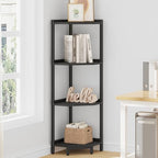 Hzuaneri Corner Shelf Stand 4-Tier Corner Bookshelf Storage Standing Shelf by Hzuaneri