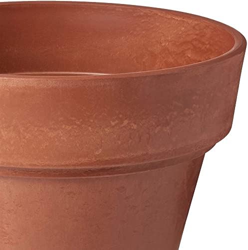 PSW Arcadia Garden Products OT41TC Plastic/Stone/Wood Composite Traditional Pot, No Drainage Hole (Drillable), 16 by 13.5-Inch, Terra Cotta Color, 16 x 13.5 - Image 3