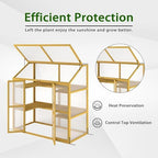 Wooden Garden Greenhouse, Greenhouse Wooden Cold Frame Greenhouse, Garden Portable Mini Greenhouse Cabinet, Greenhouse Flower Shelf Bed for Outdoor Indoor Use - Image 5