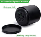 D'vine Dev Plastic Planter Pot with Saucer, 16 in, Black, 74-X-B-5 - Image 4