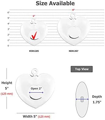 WGV Glass Hanging Plant Terrarium Bulk, Width 5", Height 5", Heart Valentine DIY Succulent Air Planter Clear Tea Light Votive Candle Holder for Event Home Garden Outdoor Decor, 6 Pieces - Image 2