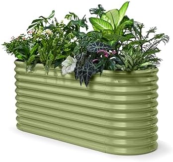 30" Extra Tall Raised Garden Bed, 6x2x2.5 ft Galvanized Planter Box by Annoell