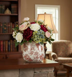 Tuscan Ceramic Planter with Floral Edges Vintage Planter Flower Pot Vase - Image 2