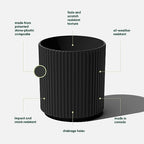 Veradek Demi Series Planter - Large Round Outdoor Planter - Image 2