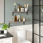DINZI LVJ Long Wall Shelves, 31.5Inch Wooden Wall Mounted Shelves, Set of 2 - Image 4