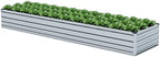 Meberam 12x2x1.5FT Galvanized Raised Garden Beds Kit Large Outdoor Metal Gardening Planter Box for Vegetable Elevated Flower Herbs, Silver by Meberam