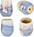 Sungmor 10.6 Inch Hand Painted Ceramic Succulent Plant Pot - Gray Purple - Image 2