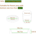 Plant Saucer Tray for Ceramic Plastic Pots, 18 inch Plant Saucers for Indoors, Pot Saucers Trays, Bird Bath Bowls, Flower Planter Water Drip Trays for Pots Base (18", Black) - Image 2