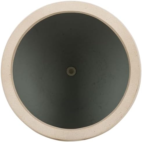 SAFAVIEH Outdoor - Jasper Beige Cement Ficonstone Planter Pot Set of 2 with Drainage Hole, Frost Resistant Garden Planters for Patio, Deck, Indoor Outdoor Use (PAT1535B-SET2) - Image 3