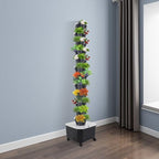 Hydroponics Tower Indoor Growing System,12-Tier 60-Hole Vertical Garden Planter,Herb Garden Kit with 6.6Gal Water Tank,Automatic Water Circulation Pump for Gardening Lover (Grey) - Image 5