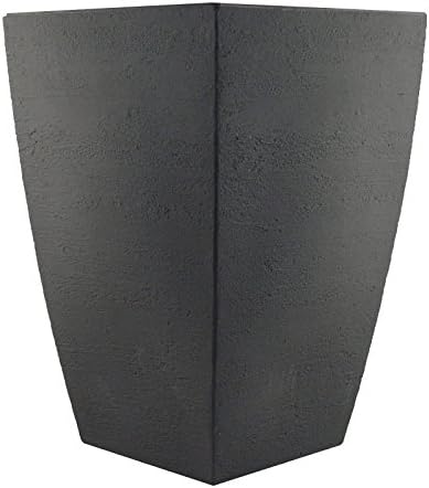 Tusco Products MSQT19SL Modern Square Garden Planter, 19-Inch, Slate by TuscoProducts