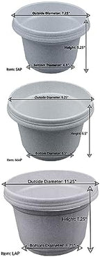 Flower Pots with Saucers, 9 inch, Sea Blue, Pack of 5 - Image 5
