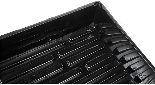 SUNPACK 10" x 20" Mega Plastic Seed Starting Tray, Black, 2.5" (Pack of 10) - No Drainage Holes, Ideal for Greenhouses or Indoor Gardening - Made of Thick, Strong Plastic - Image 3