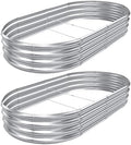 AHEONLAR 2pack 8×4×1ft Raised Garden Bed，Outdoor Galvanized Planter Boxes, Oval Large Metal Raised Garden Beds for Vegetables by garden