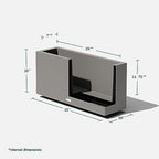 Veradek Block Series Long Box Planter - Rectangular Outdoor Planter - Image 3
