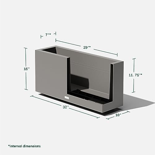 Veradek Block Series Long Box Planter - Rectangular Outdoor Planter - Image 3