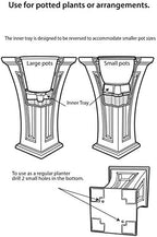 FCMP Outdoor Heritage Self-Watering Planter (2-Pack) – Set of 2 Large Planters for Porch, Patio, Outdoor/Indoor (HP3000-BLK-2) Black (28.5-inch Tall) - Image 5