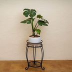 FaithLand 2 Tier Black Metal Plant Stand Indoor Outdoor, 19.4" - Image 5