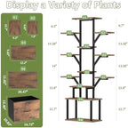 Plant Stand Indoor with Grow Lights - 12 Tiered Metal Plant Shelf with Drawer, 65" Large Plant Stand for Indoor Plants, Holds 16 Plant Pots, Flower Holder Plant Rack for Living room, Patio, Bedroom - Image 7