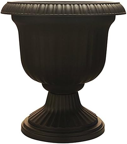 Southern Patio Utopian Urn Resin Outdoor Flower Planter Pot, Black, 14 in by SouthernPatio