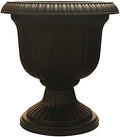 Southern Patio Utopian Urn Resin Outdoor Flower Planter Pot, Black, 14 in by SouthernPatio