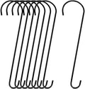 8 Pack 24 Inch Large Tree Branch Hooks Long S Hooks for Hanging Plants, Bird Feeder Hook for Tree, Metal Garden Hooks for Hanging Baskets, Plants, Lanterns Outdoor and Indoor Uses (Black) by Dreecy