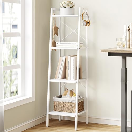 Hzuaneri Ladder Shelf, Bookshelf, Freestanding Corner Storage Shelf by Hzuaneri