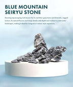 SubstrateSource Natural Aquarium Stones - Dark Bluish-Grey w/White Veins - Iwagumi Aquascaping Rocks, Freshwater Tanks, Cichlids, Betta Fish & Shrimp Tank Decorations - Blue Mountain Seiryu, 5 LB - Image 2