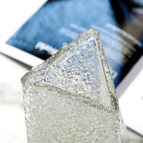 Triangle Luminous Handmade Glass Flower Vase Desktop Ornaments - Image 5