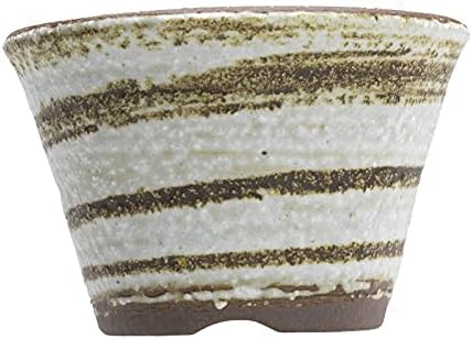 Wazakura Banko Series Small Handmade Rounded Ceramic Bonsai Pot - Image 2