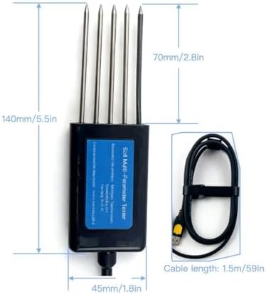 8 in 1 Soil Tester, Nitrogen, Phosphorus, Potassium Npk Tester, Ph, Moisture, Nutrient Conductivity, Ec Meter,High Accuracy Digital Sensitive,Soil Fertility Test - Image 5