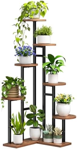 HOOBRO Corner Plant Stand Indoor, 7-Tier Plant Shelf for Indoor Plants by HOOBRO