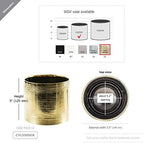 WGVI Gold Etched Ceramic Cylinder Vase Width 5.5" Height 5", Flower Arrangements, Candle Holder, Terrarium Planter Pot, Storage Container Organizer, Pen Brush Holder, Scratched Texture Design, 6 Pc - Image 3
