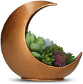 2 Pack Boho Table Planters, Desk Moon Planter, Candle Holder for Indoor Plants, Succulents, Air Plant, Cactus, Faux Plants, Witchy Gifts by Oakadoaks