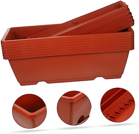 7pcs Resin Flower Pot Planter Pots Decorative Plant Containers for Balcony Home Decor - Image 5