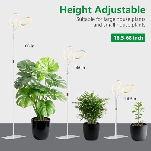 68" Full Spectrum Floor Grow Light with Stand for Tall& Large Indoor Plants - Image 3