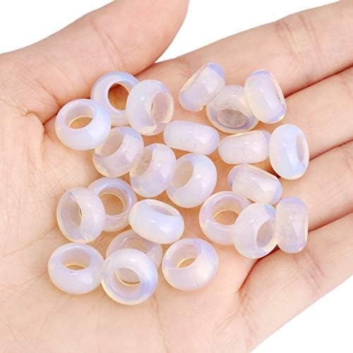 TUMBEELLUWA 40pcs Crystal Stone Large Hole Beads for Jewelry Making 8x14mm - Image 6