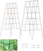 DOEWORKS 48" red A-Frame Trellis, 2-Pack, Foldable, for cukes, Beans, Tomatoes, Flowers - Image 5