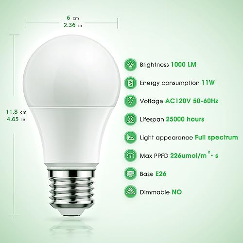 Briignite Grow Light Bulbs, Full Spectrum Grow Light Bulb, LED Grow Light - Image 5