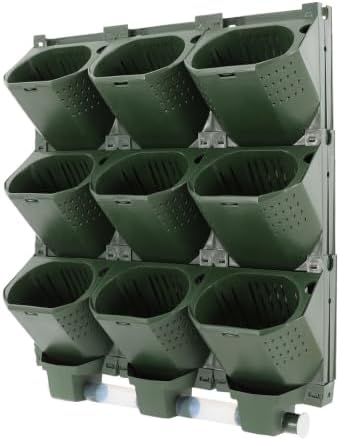 9 Pockets Greenstalk Vertical Planter, Wall Mounted Vertical Planter(Green) - Image 6