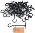 Metal Plant Wall Hooks 30Pack Bulk Hanging Brackets Indoor Black 6In by QTJUST