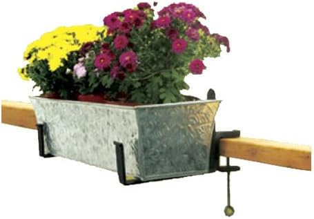 Achla Designs SFB-03C, 10 inch Railing clamp Window Flower Box Brackets, Black - Image 2